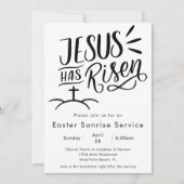 Jesus hat die Art Church Rised Ostersonnensaison S Einladung (Vorderseite)