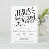 Jesus hat die Art Church Rised Ostersonnensaison S Einladung (Stehend Vorderseite)