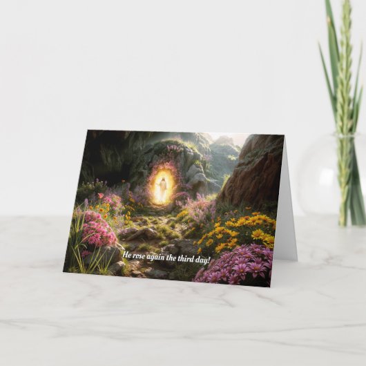 Jesus hat die Osterkarte wiederbelebt Karte (Vorderseite)