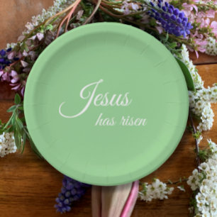 Jesus hat ein elegantes Christliches Osterfest im  Pappteller