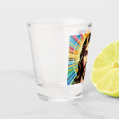 Jesus hat eine Brille geschossen! Schnapsglas (Links)