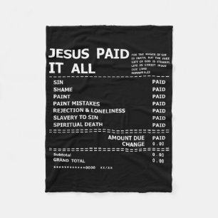 Jesus hat es alle Christlichen Kreuzgottesbiblioth Fleecedecke