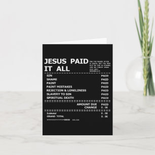 Jesus hat es alle Christlichen Kreuzgottesbiblioth Karte