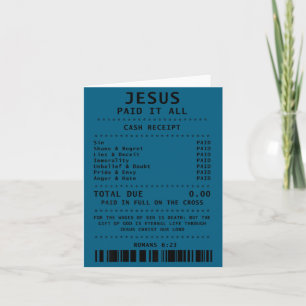 Jesus hat es alles bezahlt Lustiger Christ (auf de Karte