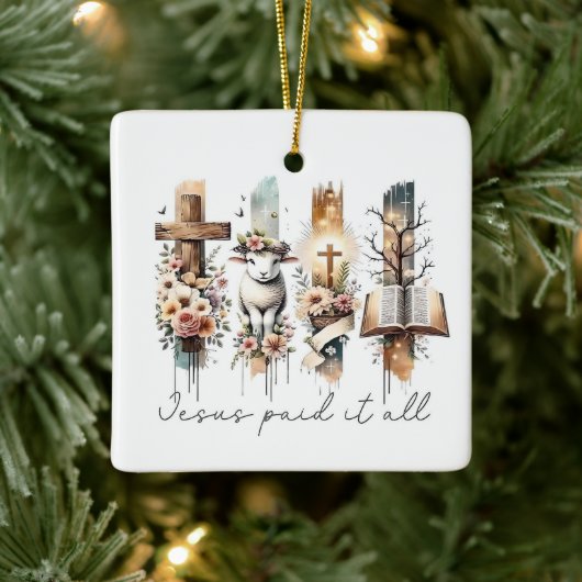 Jesus hat es alles bezahlt Ostern Ornament (Baum)