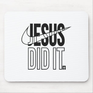 Jesus hat es Religiöses Kreuz Christlich Mousepad