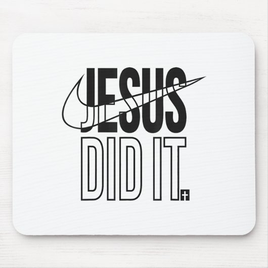 Jesus hat es Religiöses Kreuz Christlich Mousepad (Vorne)