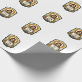 Jesus hat Gesichtsentriegelung mit Maske bei Tech- Geschenkpapier (Ecke)