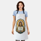 Jesus hat Gesichtsentriegelung mit Maske bei Tech- Schürze (Getragen)