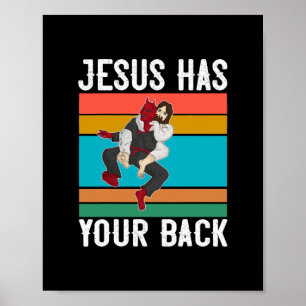 Jesus hat Ihren brasilianischen Jiu Jitsu-Gabe Chr Poster