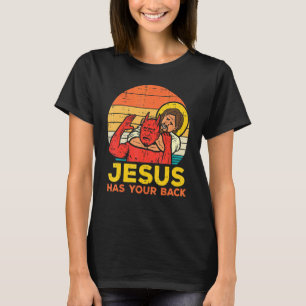 Jesus hat Ihren Rücken Jiu Jitsu Retro Christliche T-Shirt