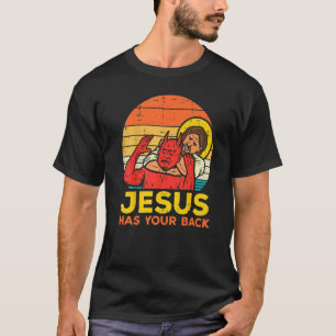 Jesus hat Ihren Rücken Jiu Jitsu Retro Christliche T-Shirt