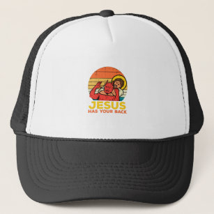 Jesus hat Ihren Rücken Jiu Jitsu Retro Christliche Truckerkappe