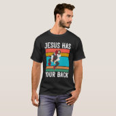 Jesus hat Ihren Rücken Print brasilianischen Jiu J T-Shirt (Vorne ganz)
