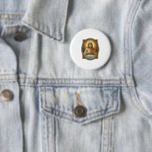 Jesus hat Kontaktlinse in Badezimmerwaschbeckenabl Button (Beispiel)