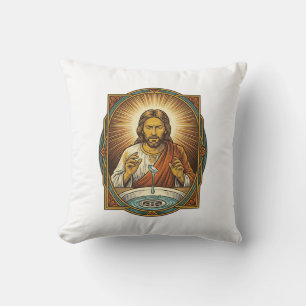 Jesus hat Kontaktlinse ins Badezimmerwaschbeckenab Kissen