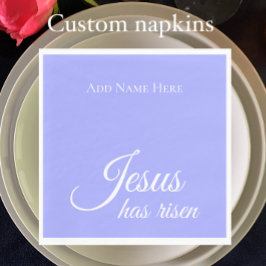 Jesus hat Lila Christliches Ostern nach Maß aufget Serviette
