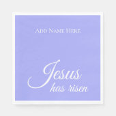 Jesus hat Lila Christliches Ostern nach Maß aufget Serviette (Vorderseite)