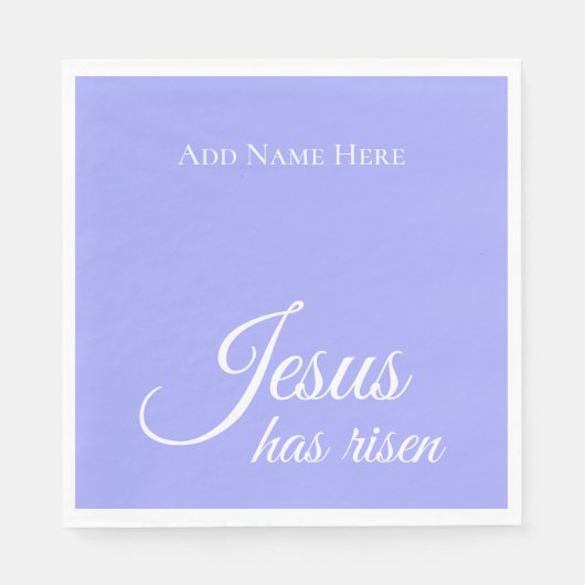 Jesus hat Lila Christliches Ostern nach Maß aufget Serviette (Vorderseite)