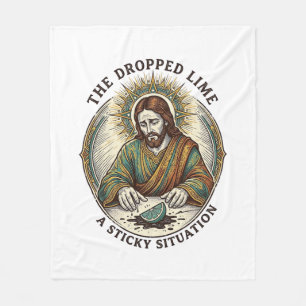 Jesus hat Limettenscheibe schmutzigen Boden Tequil Fleecedecke