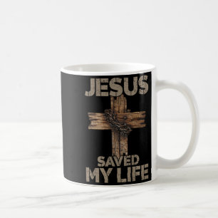 Jesus hat mein Leben gerettet Christliches Kreuz G Kaffeetasse