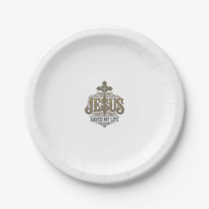 Jesus hat mein Leben gerettet Vintage Gravur Chris Pappteller