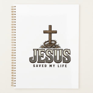 Jesus hat mein Leben gerettet Vintage Gravur Chris Planer