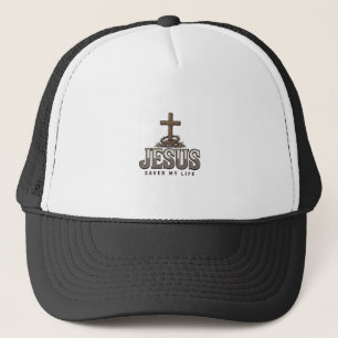 Jesus hat mein Leben gerettet Vintage Gravur Chris Truckerkappe