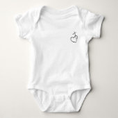 Jesus hat meinen Rücken Baby Strampler (Vorderseite)