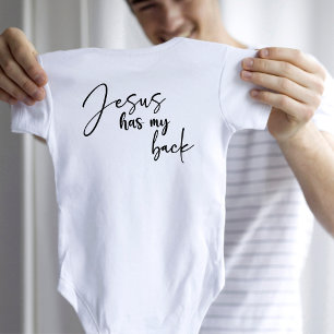 Jesus hat meinen Rücken Baby Strampler