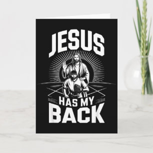 Jesus Hat Meinen Rücken Baseball Glaube Motivation Karte