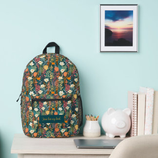 "Jesus hat meinen Rücken" Blumendruckaufdruck Schn Bedruckter Rucksack