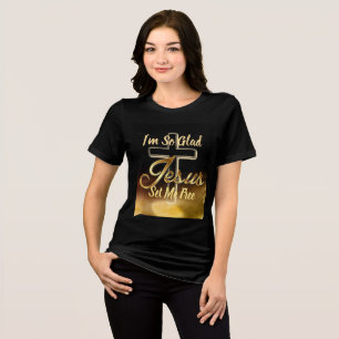 Jesus hat mich befreit Tri-Blend shirt