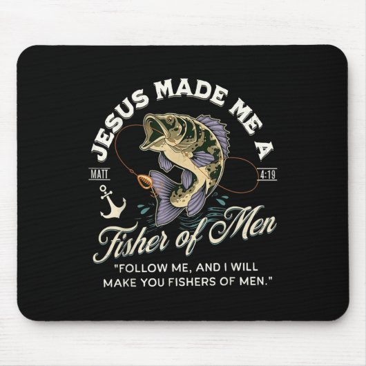 Jesus hat mich zu einem Fisch der Männer gemacht,  Mousepad (Vorne)