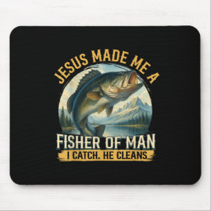 Jesus hat mich zu einem Fischer der Menschen Vinta Mousepad