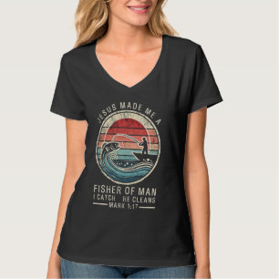 Jesus hat mich zum Fischer der menschlichen Bibel  T-Shirt