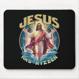 Jesus hat Ostersonntag Rizzen tragen Design Funny Mousepad