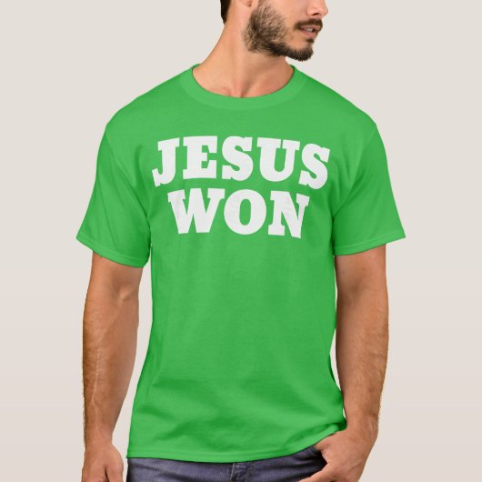 Jesus hat retro Geschenk gewonnen T-Shirt (Vorderseite)