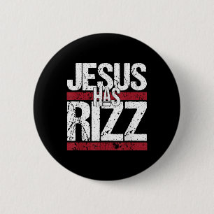 Jesus hat Rizz Christlicher Glaube Glaube Gott Button