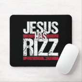 Jesus hat Rizz Christlicher Glaube Glaube Gott Mousepad (Mit Mouse)