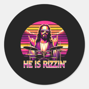 Jesus hat Rizzen, dass er Rizzins lustige Christli Runder Aufkleber