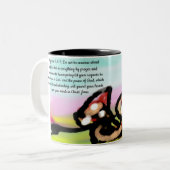 Jesus hat Sorge Zweifarbige Tasse (Vorderseite Links)