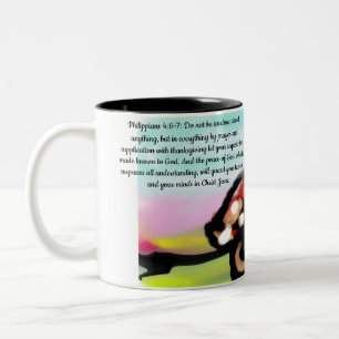 Jesus hat Sorge Zweifarbige Tasse