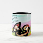 Jesus hat Sorge Zweifarbige Tasse (Mittel)