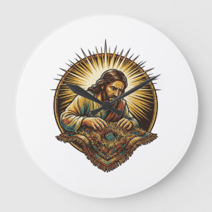 Jesus hat winzige SD-Karte fallen gelassen, verlor Große Wanduhr