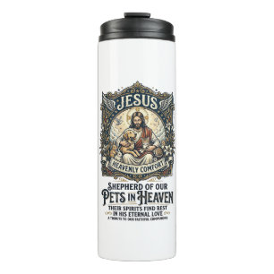 Jesus Haustier Gedenk-Shirt Christliches Grafik Thermosbecher