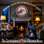 Jesus He Is Risen Floral Große Wanduhr