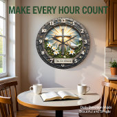 Jesus He Is Risen Radiant Große Wanduhr