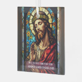 Jesus Healer of Poor Religious Christmas Quote Ornament Aus Glas (Vorderseite links)