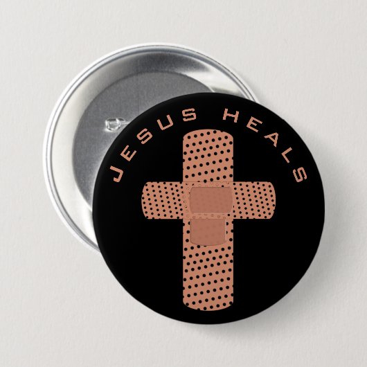 Jesus Heals Button (Vorne & Hinten)